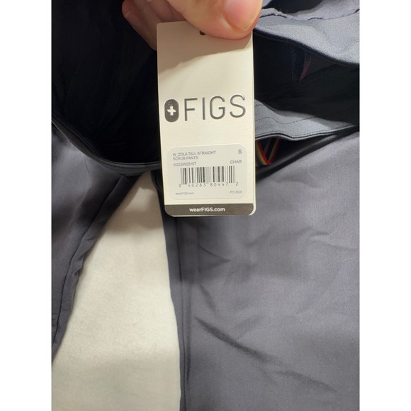 FIGS Zola Tall Straight Scrub Pants Charcoal Grey Women's Size Small - Picture 4 of 4